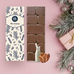 Tablettes de Chocolat Noir clats de noisettes modle feuillage