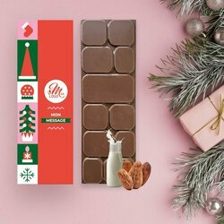 Tablettes de Chocolat Noir clats de noisettes modle pop rouge