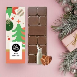 Tablettes de Chocolat Noir clats de noisettes modle gomtrie