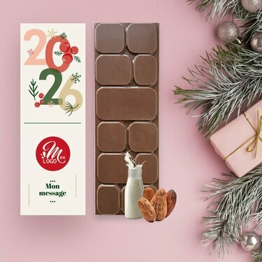 Tablette de Chocolat Lait - Collection Noël Entreprise