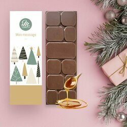 Tablettes de Chocolat Noir clats de noisettes modle sapins