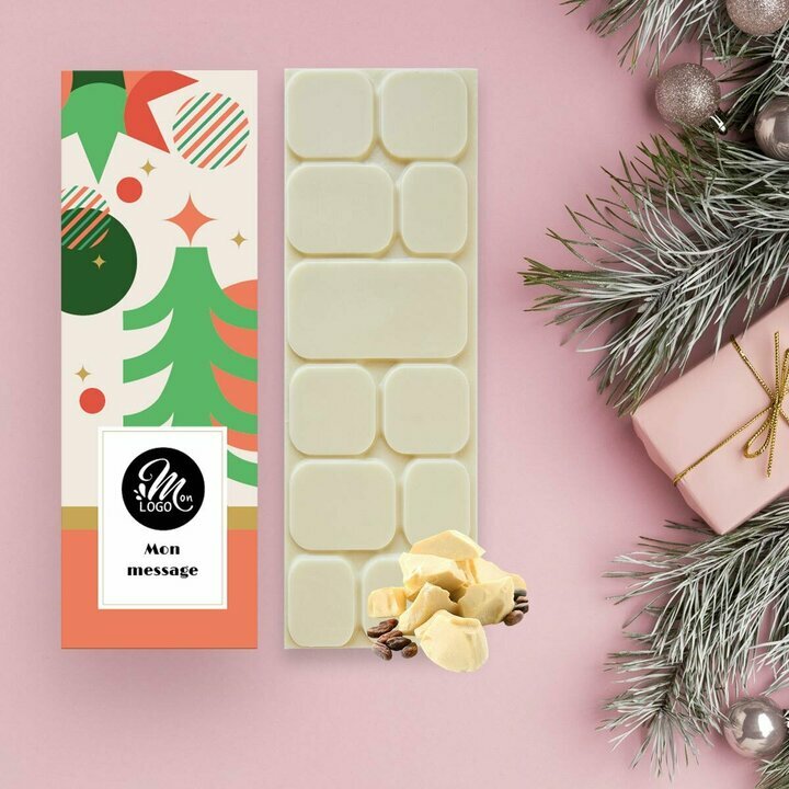Tablettes de Chocolat Noir clats de noisettes modle gomtrie