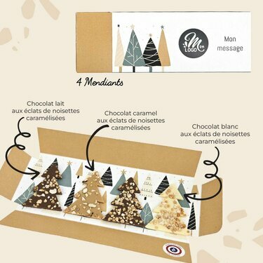 Coffret 4 Mendiants - Collection Noël Entreprise