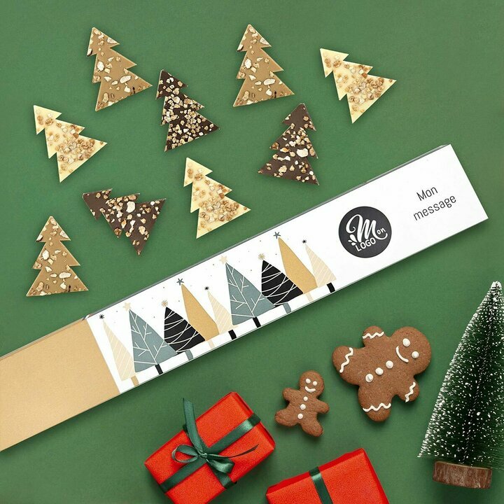 Coffret 9 Mendiants - Collection Nol Entreprise thme foret de sapins
