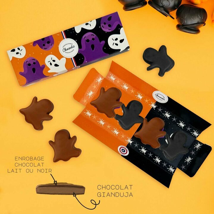Etui minis-fantmes en chocolat Lait et Noir