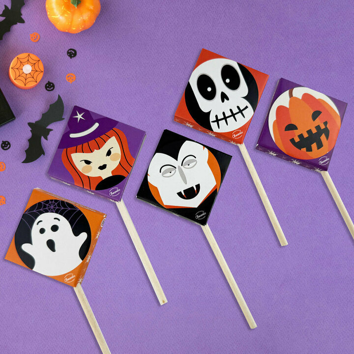 Sucette en chocolats de Halloween visuel alatoire