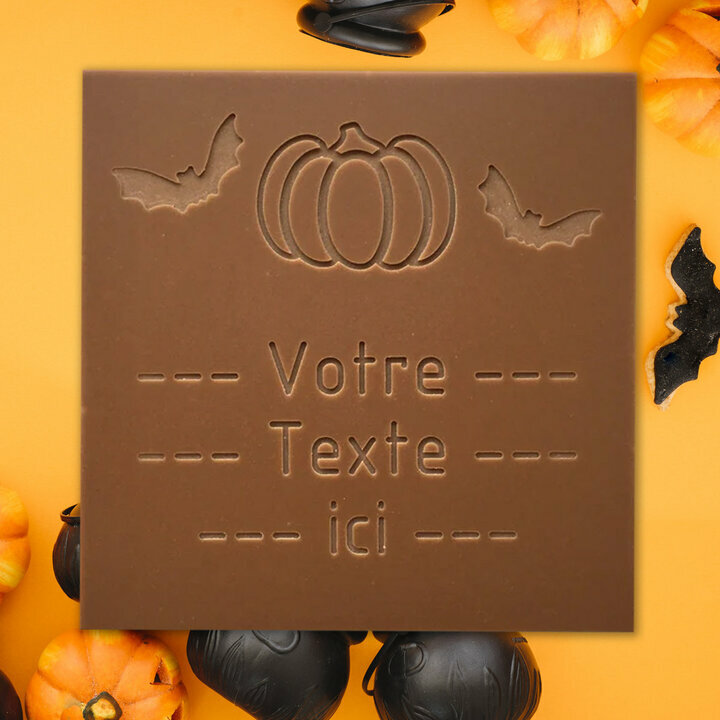 La Carte à Croquer Citrouille - Collection Halloween Entreprise Carte à croquer Halloween à personnaliser avec un message d'entreprise