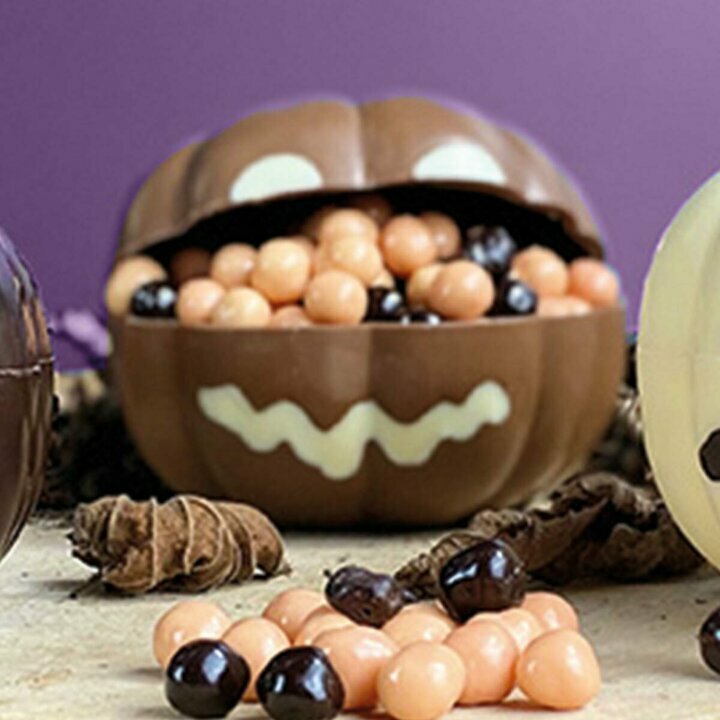 Citrouilles en chocolat lait pour Halloween