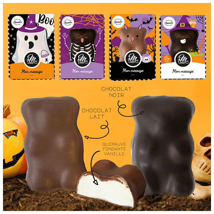 Ourson Guimauve - Collection Halloween Entreprise Ourson Guimauve de Halloween personnalisé pour les entreprises