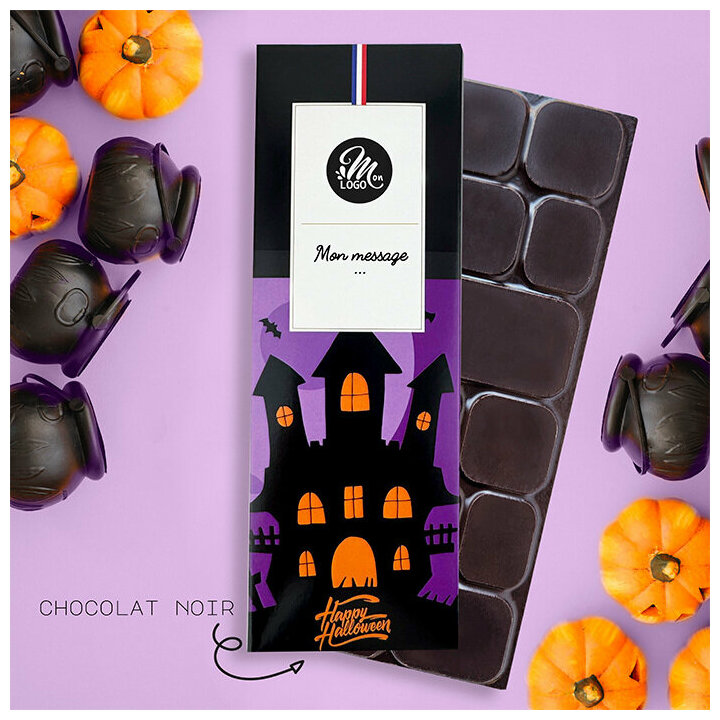 Tablettes de chocolat pour Halloween Chocolat Noir
