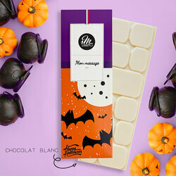 Tablettes de chocolat pour Halloween Chocolat Blanc