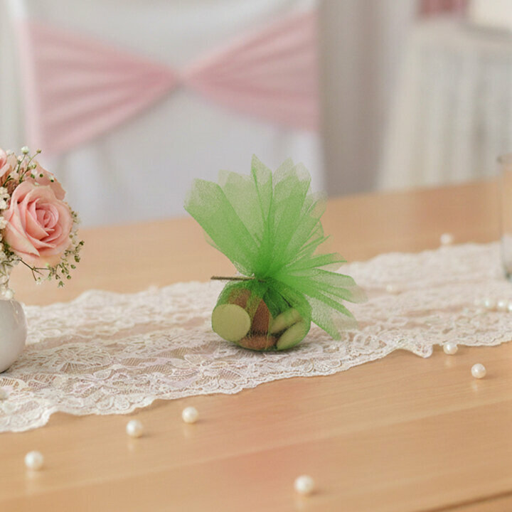 Contenant  drages Tulle couleur Anis