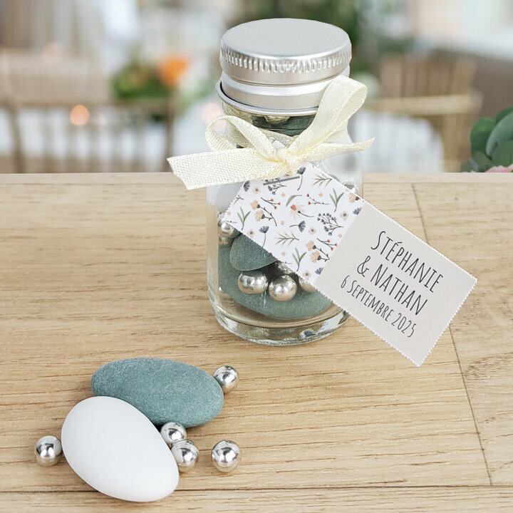 Etiquette cartonne ''Fleurette'' personnalise