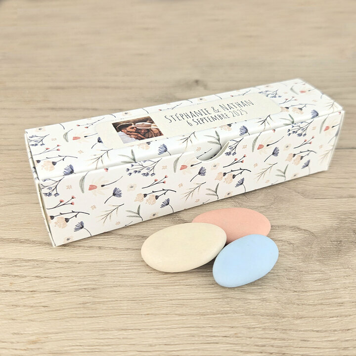 Bote  drages Etui ''Fleurette'' personnalise avec des photos et du texte