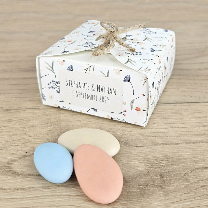 Bote  drages Nina PM  ''Fleurette'' personnalise Texte