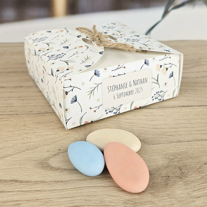 Bote  drages Nina GM  ''Fleurette'' personnalise Texte