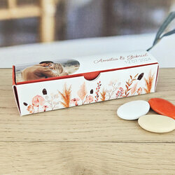 Bote  drages Etui ''Bohme Terracotta'' personnalise texte et photo