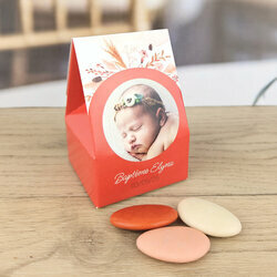 Bote  drages Lola ''Bohme Terracotta'' personnalise Texte et Photo