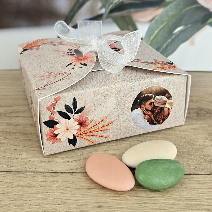 Bote  drages grand modle Nina ''Fleurs sches'' personnalise Photo