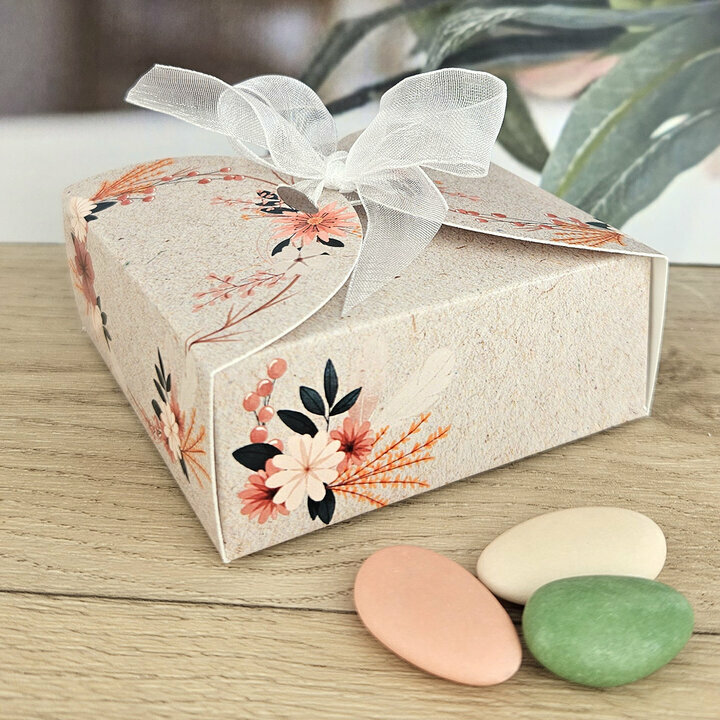 Bote  drages grand modle Nina ''Fleurs sches'' non personnalise