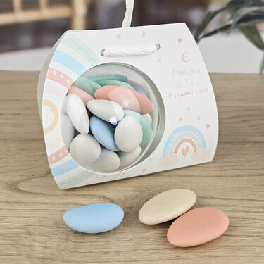 Ballotin boule ''Arc-en-ciel'' personnalisée