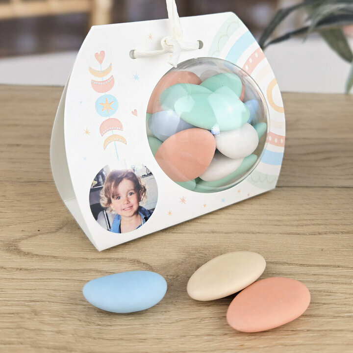 Ballotin boule ''Arc-en-ciel'' personnalise Photo