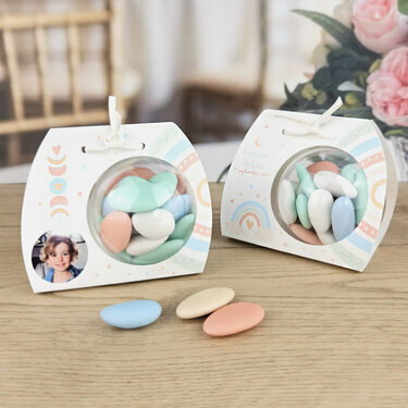 Ballotin boule ''Arc-en-ciel'' personnalisée