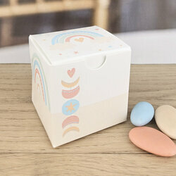 Boite  drages cube Grand Modle ''Arc-en-ciel'' non personnalise