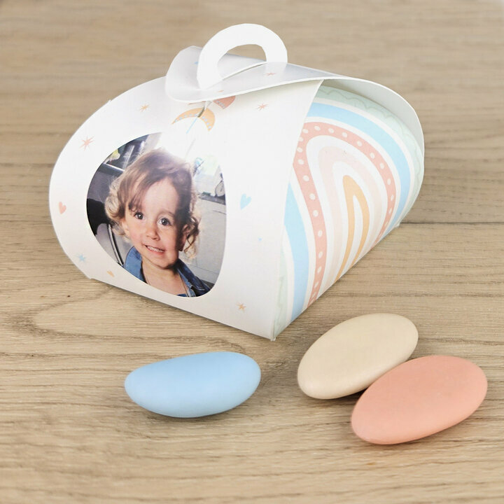 Bote  drages Tulipe thme Arc-en-ciel personnalise Texte et Photo