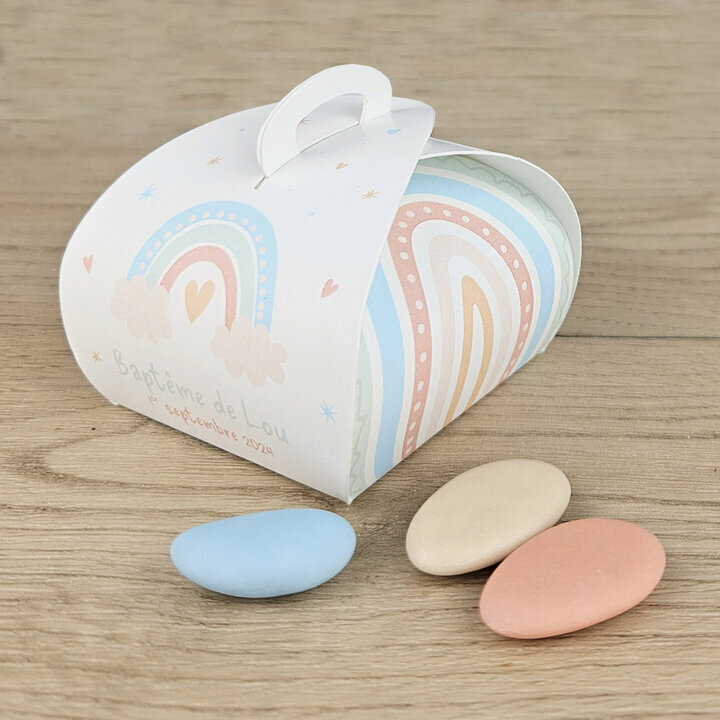 Bote  drages Tulipe thme Arc-en-ciel personnalise Texte