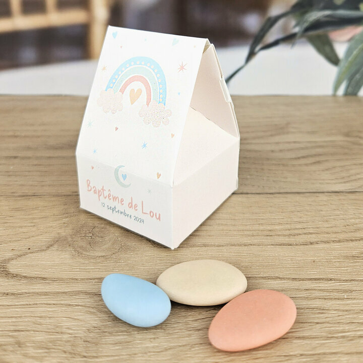 Bote  drages Lola ''Arc-en-ciel'' personnalise Texte