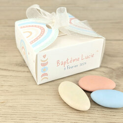 Bote  drages Nina Petit Modle ''Arc-en-ciel'' personnalise Texte