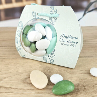 Ballotin boule ''Eucalyptus'' personnalisée