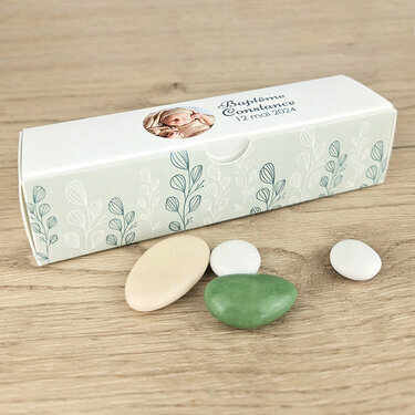 Boîte à dragées Etui ''Eucalyptus'' personnalisée