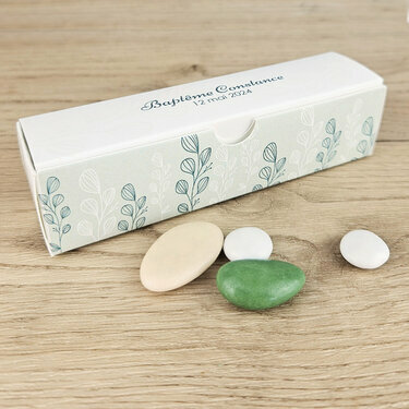 Boîte à dragées Etui ''Eucalyptus'' personnalisée