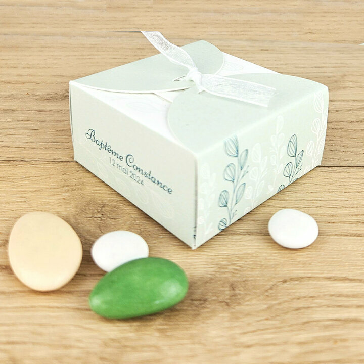 Bote  drages Nina Petit Modle ''Eucalyptus'' personnalise Texte