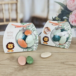 Ballotin boule "Jungle" personnalise Texte et Photo