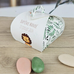 Bote  drages Tulipe thme Jungle personnalise Texte