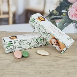 Boîte à dragées Etui ''Jungle'' personnalisée Boîte à dragées Etui ''Jungle'' personnalisée