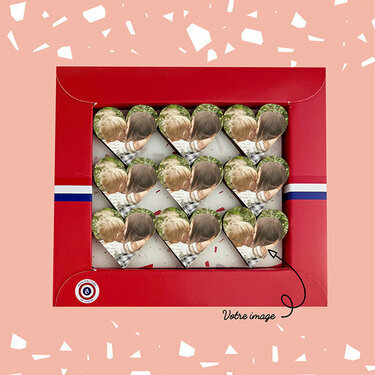 Coffret 9 coeurs chocolats