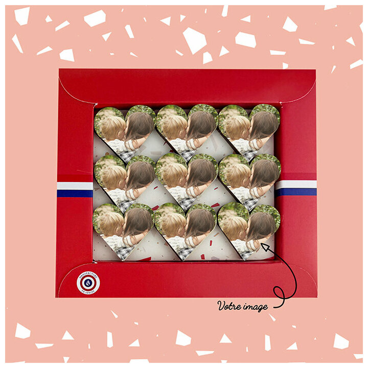 Coffret 9 coeurs chocolats