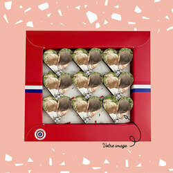 Coffret 9 coeurs chocolats