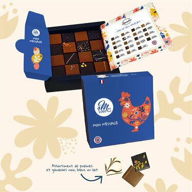 Coffret luxe 16 chocolats fins - Collection P&acirc;ques Entreprise