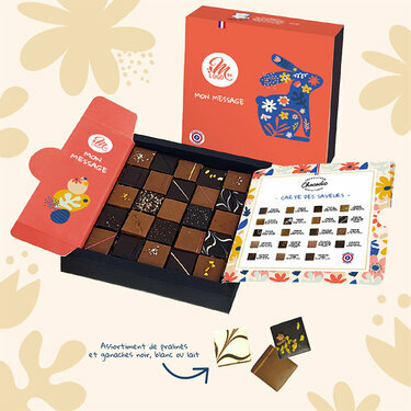 Coffret luxe 25 chocolats fins - Collection P&acirc;ques Entreprise