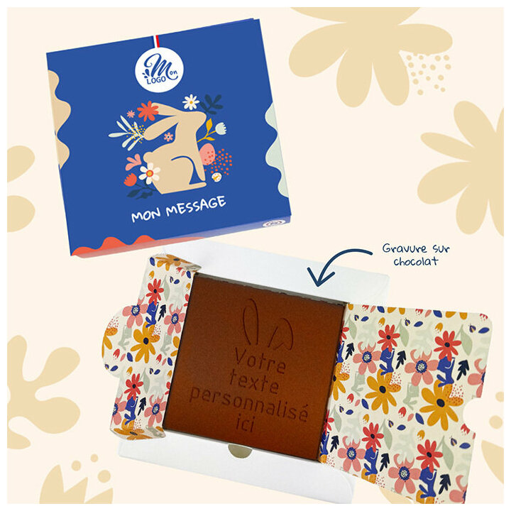 Coffret Carte � Croquer Mod�le Lapin de P�ques - Collection P�ques Entreprise