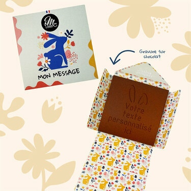 Enveloppe Carte &agrave; Croquer Mod&egrave;le Lapin de P&acirc;ques - Collection P&acirc;ques Entreprise