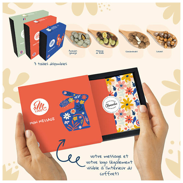 Coffret Gourmand Moyen Modèle - Collection Pâques Entreprise Composition Coffret Gourmand Moyen Modèle - Collection Pâques Entreprise