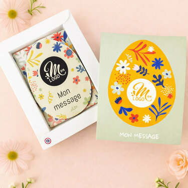 Coffret Oeuf personnalis&eacute; - Collection P&acirc;ques Entreprise