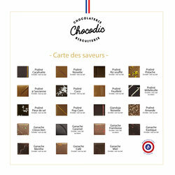 Carte des saveurs Coffret luxe 25 chocolats fins - Collection Entreprise