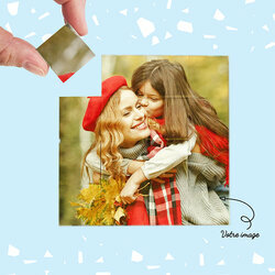 Coffret de chocolats personnalisés photo Coffret de chocolats personnalisés photo : puzzle de chocolat